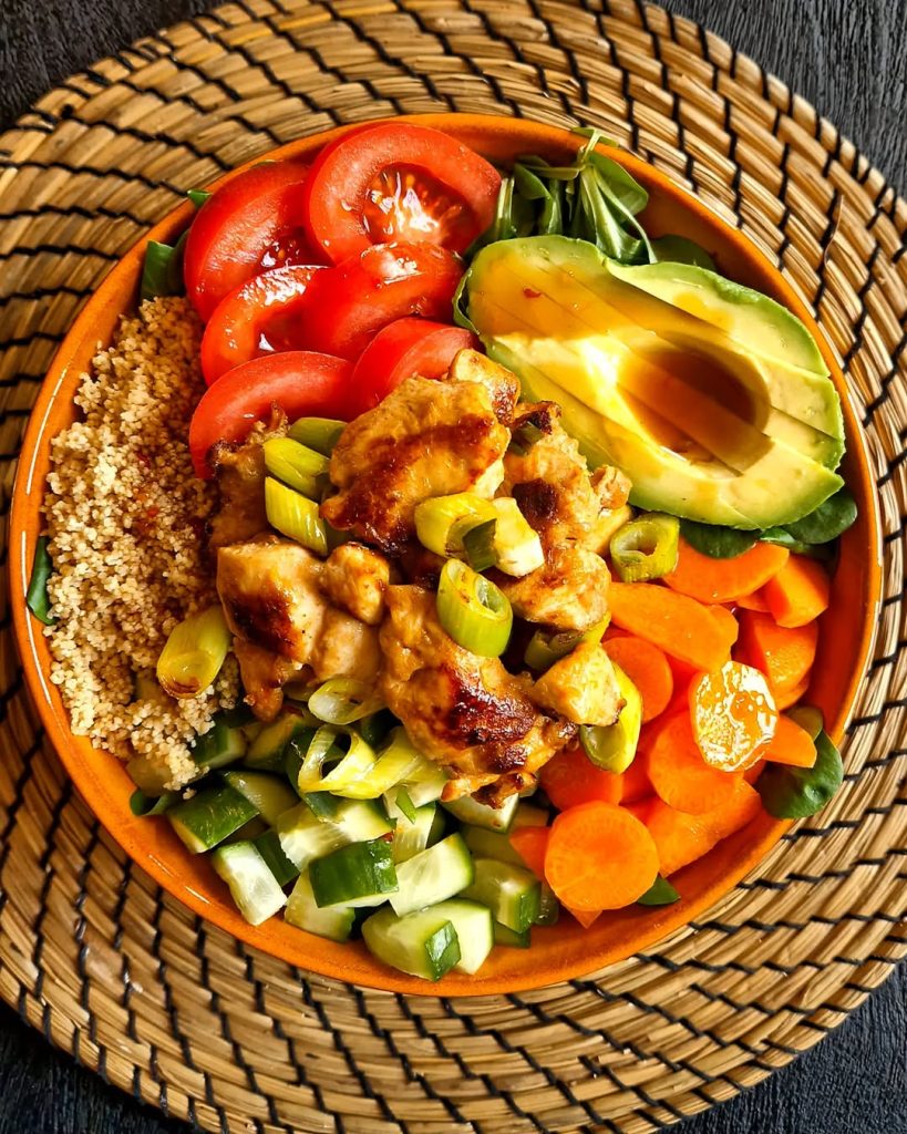 Buddha saté bowl met couscous