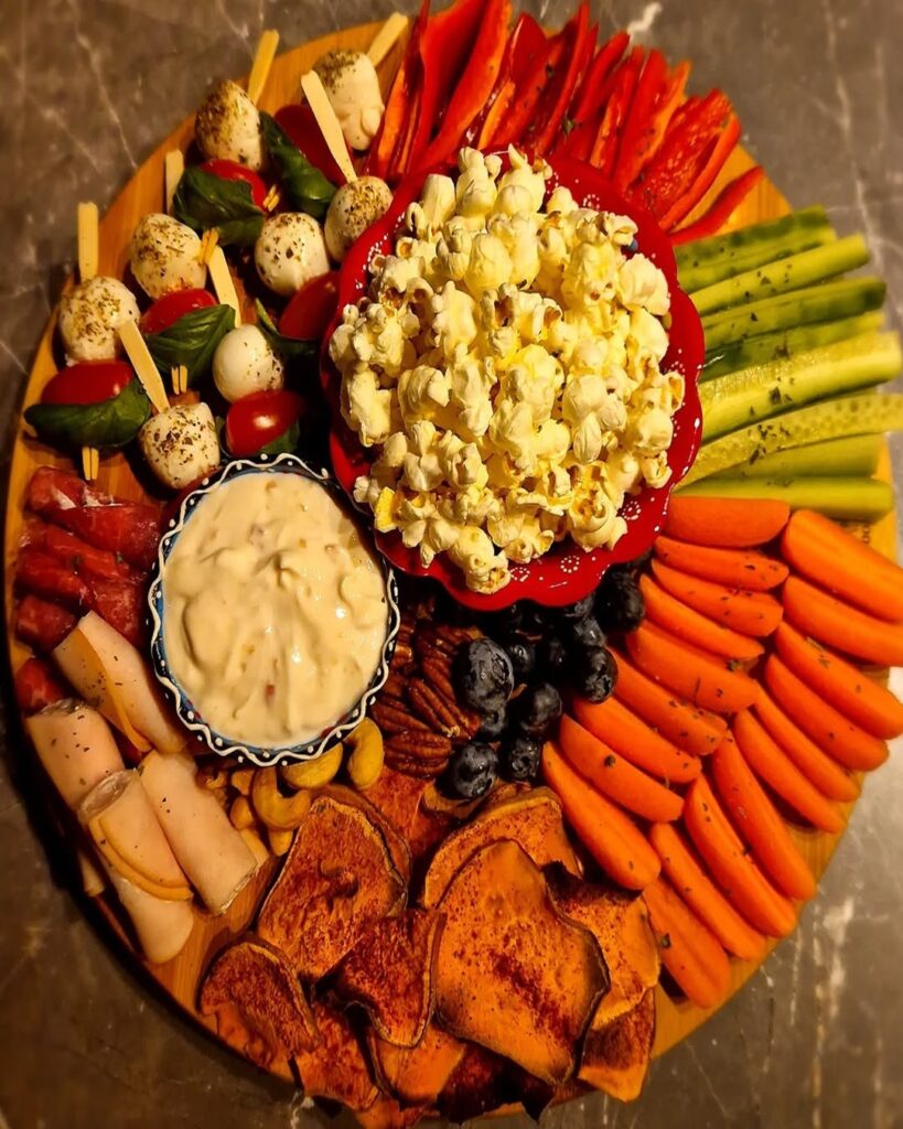 Gezonde borrelplank