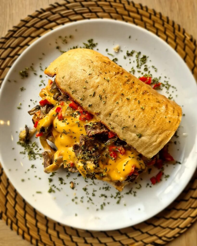 Philly cheese steak van de kamado