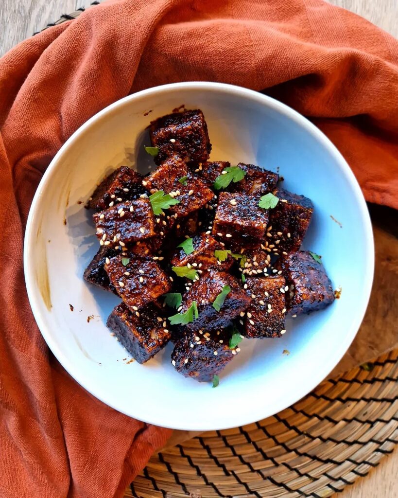 Spicy crispy tofu