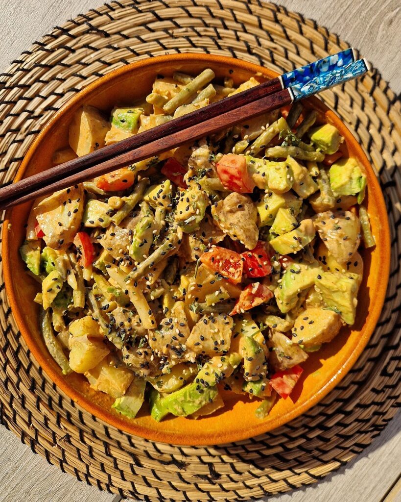 Romige Aziatische aardappelsalade